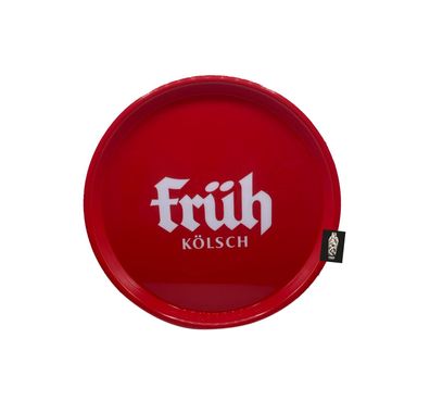 Früh Kölsch Tablett Serviertablett Kellnertablett Rot ca. 37cm Durchmesser