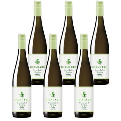 6x Deinhard Riesling Alkoholfrei - Green Label 0,0%vol. alkoholfreier Riesling