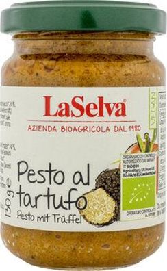 LaSelva 6x Pesto al tartufo - Tomaten Würzpaste mit Trüffel 1% 130g