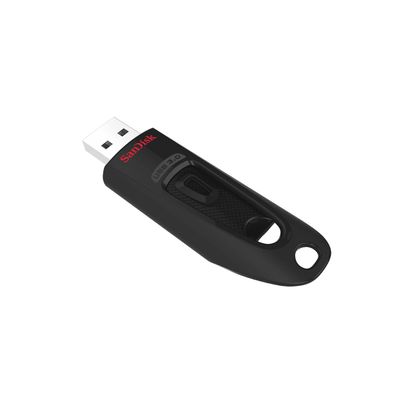 SanDisk Ultra, 512 GB, USB Typ-A, 3.2 Gen 1 (3.1 Gen 1), 100 MB/ s, Dia, Schwarz