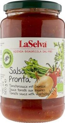 LaSelva 3x Salsa Pronta - Tomatensauce mit frischem Gemüse 520g