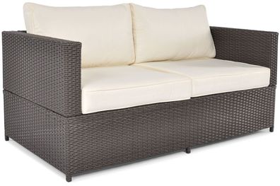 BETTSO Zweisitziges Sofa für den Garten MALAGA 2 braun