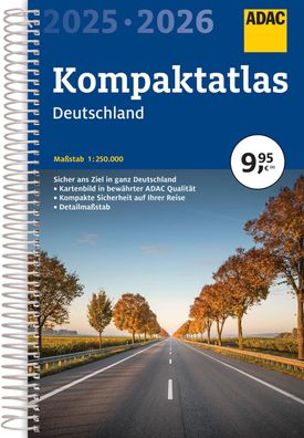 ADAC Kompaktatlas 2025/2026 Deutschland 1:250.000,