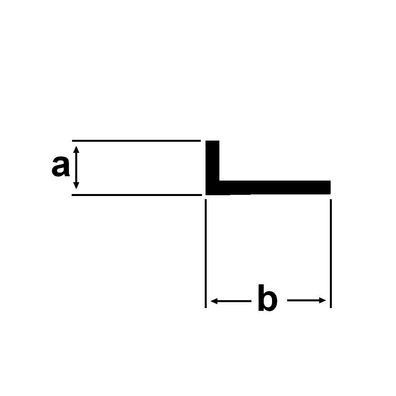 2,50€/ m) Alu Winkelstange 25x10x2mm Aluprofil 2 Meter