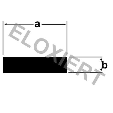 3,80€/ m) Alu Flachstange 30x2mm - Eloxiert - Aluminium 2m