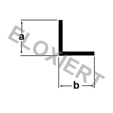 Alu Winkel 30x30x2mm - Eloxiert - E6/ EV1 Aluminium 1m Winkelstange Winkelprofil