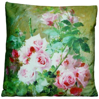 Kissenhülle 40x40 Rosenstock Rosa Kissenbezug Kissen Dekokissen Sofakissen Deko