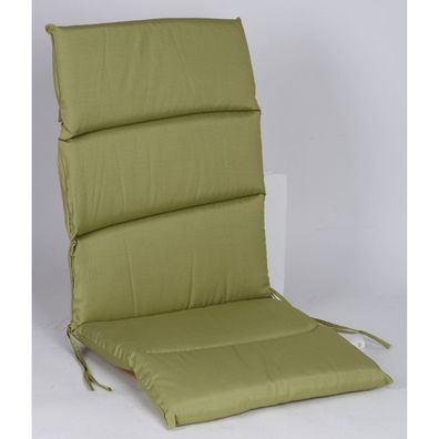 4x BURI Rollstepp Auflagen Hochlehner Olive Stuhlkissen Sitzpolster Garten Bank