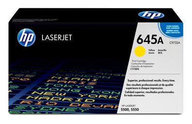 HP 645A Gelb Original LaserJet Tonerkartusche, 12000 Seiten, Gelb, 1 Stück(e)