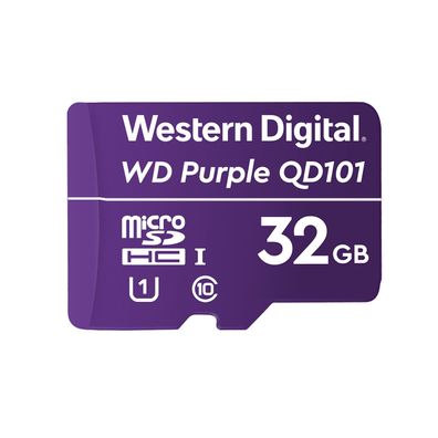 WD WD Purple SC QD101, 32 GB, MicroSDHC, Klasse 10, Class 1 (U1), Violett