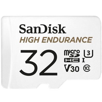 SanDisk High Endurance, 32 GB, MicroSDHC, Klasse 10, UHS-I, 100 MB/ s, 40 MB/ s