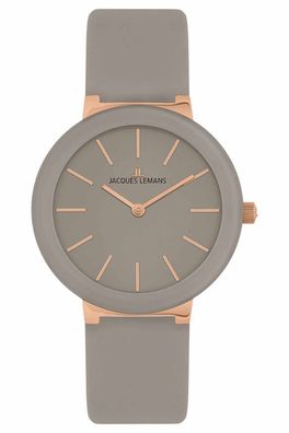 Jacques Lemans Damenuhr Monaco Roségoldfarben/ Taupe 42-9G