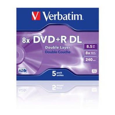 Verbatim VB-DPD55JC, DVD + R DL, 120 mm, Schmuckschatulle, 5 Stück(e), 8,5 GB