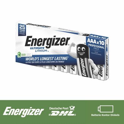 Energizer Ultimate Lithium L92 AAA LR3 FR3 Micro Batterie 1,5V