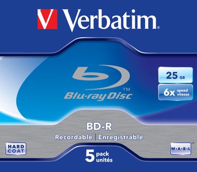 Verbatim 43715, 25 GB, BD-R, Jewelcase, 5 Stück(e)