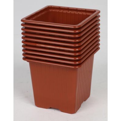 Anzuchttöpfe 10er 8cm Eckig Terracotta Pflanzschalen Aussaattopf Zieh Steckling