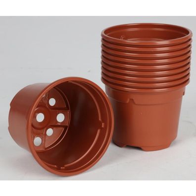 Anzuchttöpfe 10er 9cm Terracotta Pflanzschalen Aussaattopf Zieh Blumen Steckling