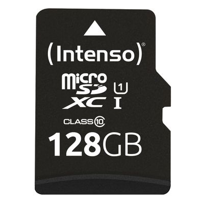 Intenso 128GB microSDXC, 128 GB, MicroSDXC, Klasse 10, UHS-I, 90 MB/ s, Class 1 (U1)