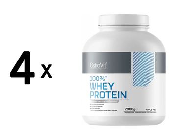 4 x OstroVit 100% Whey Protein (2000g) Apple Pie