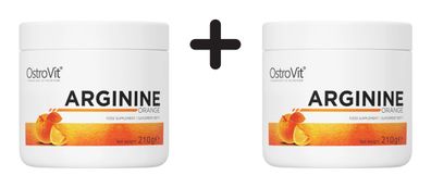 2 x OstroVit Arginine Powder (210g) Orange