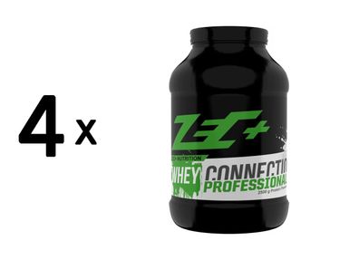 4 x Zec+ Whey Connection Professional (2500g) Strawberry