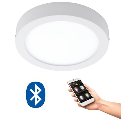 EGLO Crosslink Argolis-c LED Deckenleuchte Außen weiss 1600lm IP44 22,5x3,5cm App Ste