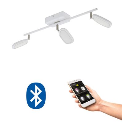 EGLO Crosslink Palombare-c RGB LED Deckenstrahler weiss 3-flg. 1800lm 59x8cm App Steu