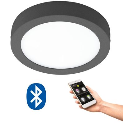 EGLO Crosslink Argolis-c LED Deckenleuchte Außen anthrazit, weiss 1600lm IP44 22,5x3,