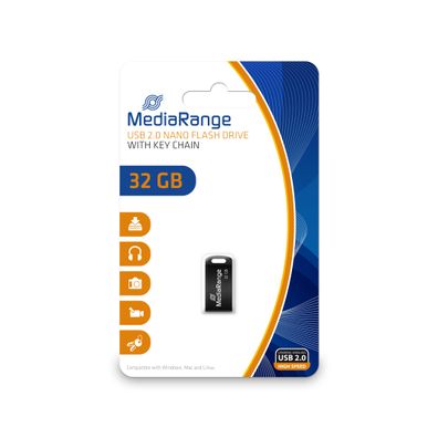 Mediarange MR922, 32 GB, USB Type-A / Micro-USB, 2.0, 15 MB/ s, Ohne Deckel, Schwarz