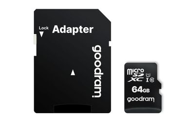 GoodRam M1AA, 64 GB, MicroSDXC, Klasse 10, UHS-I, 100 MB/ s, 10 MB/ s