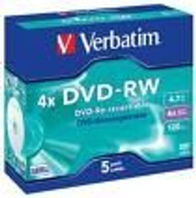 Verbatim VB-DMW44JC, DVD-RW, 120 mm, Schmuckschatulle, 1 Stück(e), 4,7 GB