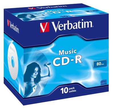 Verbatim Music CD-R, 16x, CD-R, 700 MB, Jewelcase, 10 Stück(e)