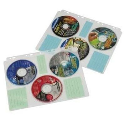 Hama CD-ROM Index Sleeves, 60 Disks, Transparent, Kunststoff