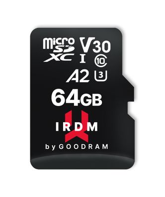 GoodRam IRDM M2AA, 64 GB, MicroSDXC, Klasse 10, UHS-I, 170 MB/ s, 120 MB/ s