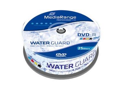 Mediarange MRPL612, DVD-R, 120 mm, Druckbar, Tortenschachtel, 25 Stück(e), 4,7 GB