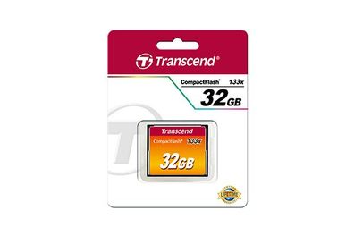 Transcend TS32GCF133, 32 GB, Kompaktflash, MLC, 50 MB/ s, 20 MB/ s, Schwarz