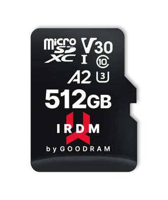 GoodRam IRDM M2AA, 512 GB, MicroSDXC, Klasse 10, UHS-I, 170 MB/ s, 120 MB/ s