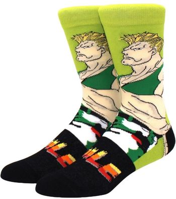 Major Guile Socken - Capcom Street Fighter Gairu Shosa Cartoon Lustige Motiv-Socken