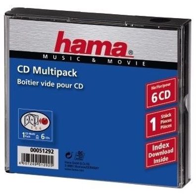 Hama CD-Multipack 6, 6 Disks, Transparent