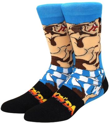 E. Honda Socken - Capcom Street Fighter Edmond Honda Cartoon Lustige Motiv-Socken