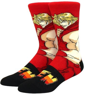 Ken Socken - Capcom Street Fighter Masters Cartoon Lustige Motiv-Socken