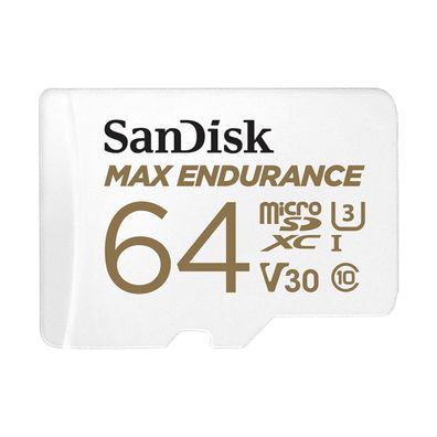 SanDisk Max Endurance, 64 GB, MicroSDXC, Klasse 10, UHS-I, 100 MB/ s, 40 MB/ s