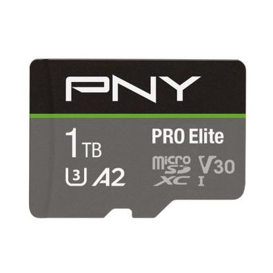 PNY Pro Elite, 1 TB, MicroSDXC, Klasse 10, UHS-I, 100 MB/ s, 90 MB/ s