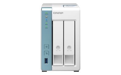 QNAP TS-233, NAS, Mini Tower, ARM, Cortex-A55, Weiß