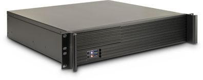 Inter-Tech 2U-K-240L, Rack, Server, Schwarz, micro ATX, Mini-ITX, 2U, 6 cm