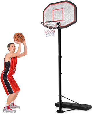 Basketballständer von 200 bis 305cm höhenverstellbar, Basketballkorb mit Ständer