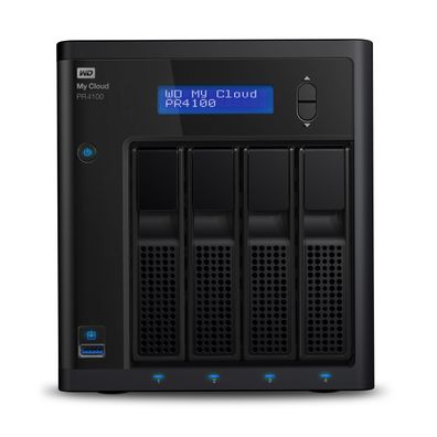 WD My Cloud PR4100, NAS, Desktop, Intel® Pentium®, N3710, Schwarz