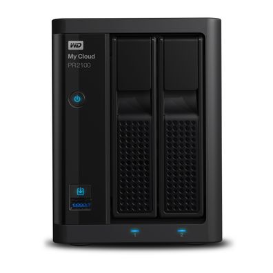 WD My Cloud PR2100, NAS, Desktop, Intel® Pentium®, N3710, 8 TB, Schwarz