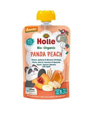 Holle 6x Panda Peach - Pfirsich, Aprikose & Banane mit Dinkel 100g