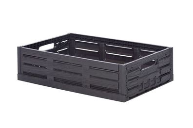 3 Stück Obstkiste Klappbox Transportkiste Lagerbox Holzdekor robust neu 60x40x16,5 cm